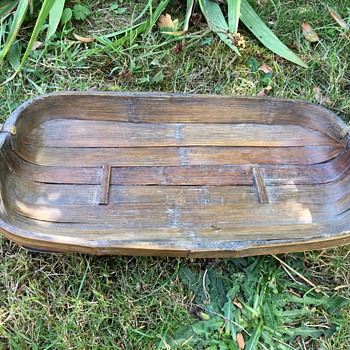Vintage Chinese or Japanese split bamboo basket - Asian