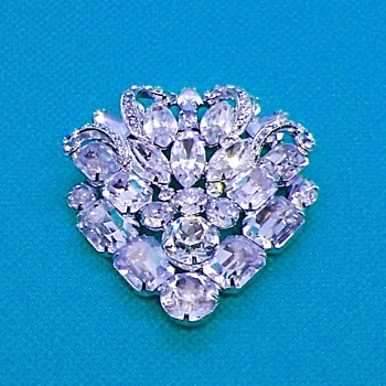 Eisenberg Diamond Brooch - Costume Jewelry