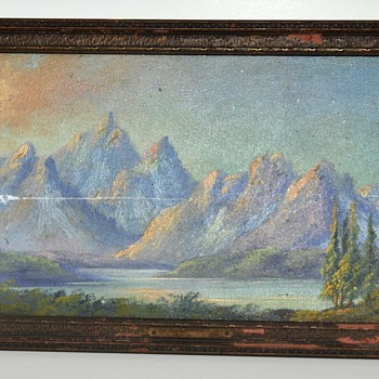 Antique Mystery Painting with UFO in scene? (Not Joking) - Fine Art