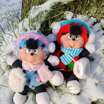 Cococinel and Babicinel the Cinel sisters plushies peluches Snow Niege Special edition ultra rare rubber face dolls (1993)  - Dolls