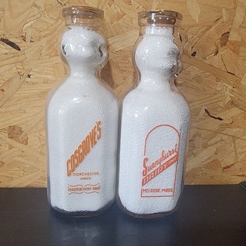 COSGROVE DAIRY & SUNNYHURST DAIRY BABYTOPS...MASSACHUSETTS  - Bottles