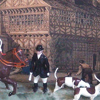Two Britains Diorama Fox-Hunt Shadow Boxes Hall in the Wood and  Smithhells Lancashire - Toys