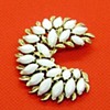 Crown Trifari Crescent Moon Pin