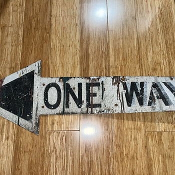 1950s ONE WAY Sign from Brooklyn, New York - Signs