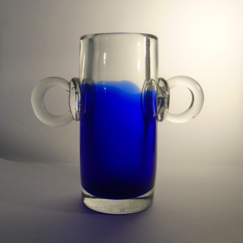 Pavel Jezek 7419 'big eared' art glass vase -- Skrdlovice glassworks 1974 -- Czech art glass - Art Glass