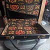 Vintage leather briefcase with retro lining