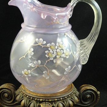 Victorian Loetz DEK III/115 Art Glass Pitcher - Art Glass
