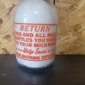 SUNSET DAIRY..TUSCON ARIZONA WAR SLOGAN MILK BOTTLE - Bottles